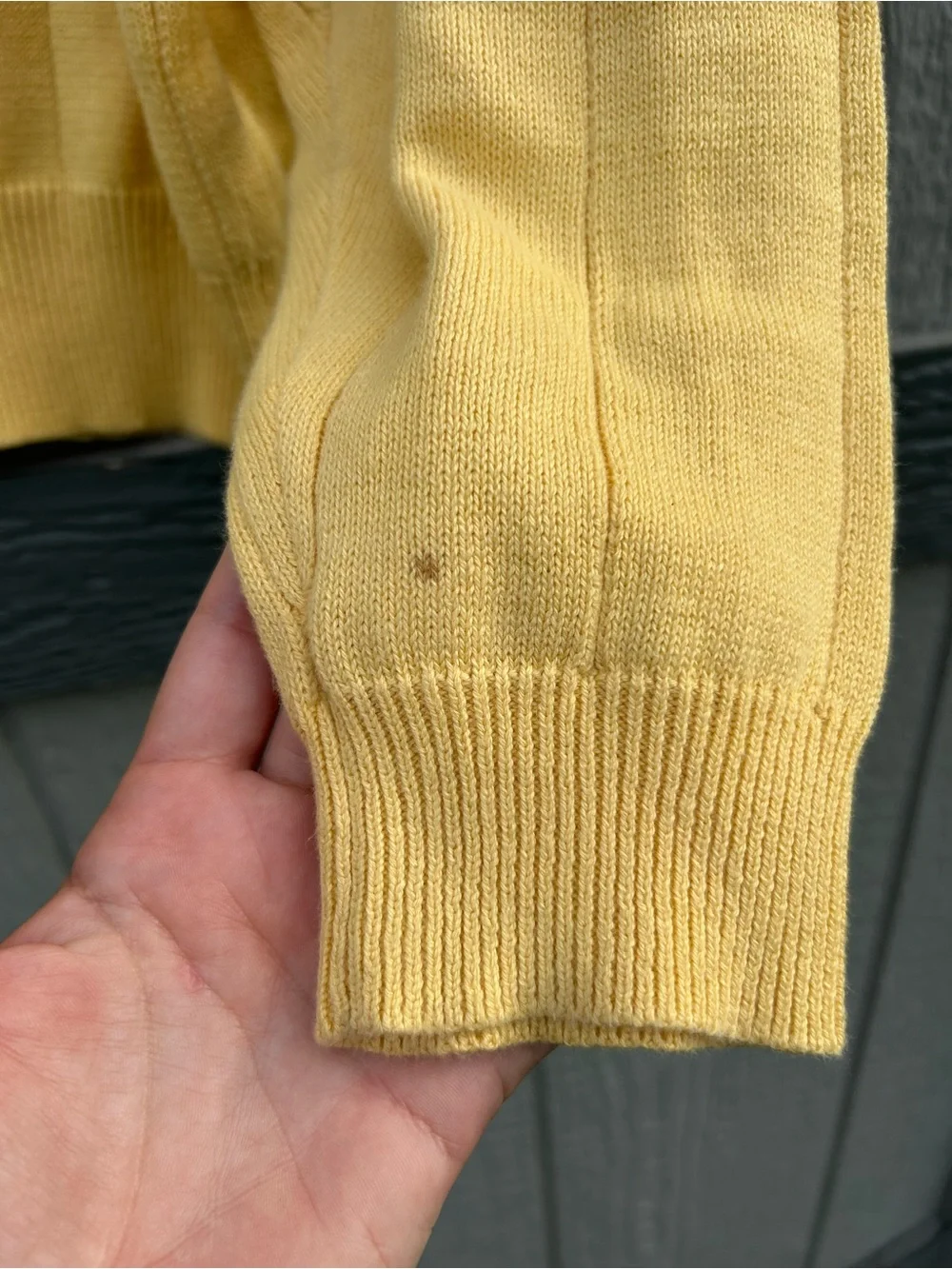 Polo by Ralph Lauren Yellow Ribbed Crewneck Sweater with Embroidered Pony Logo